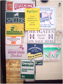 horse feeds and bedding